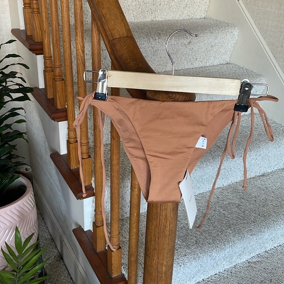 NWT A. L. C Nude Brown Amina String Bikini Bottom - Picture 1 of 10